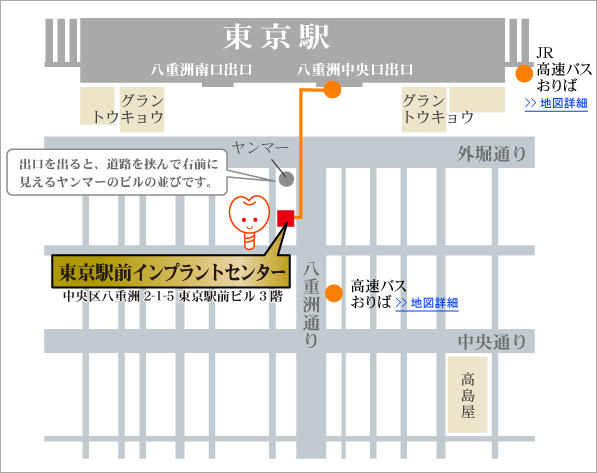 地上のアクセスマップ